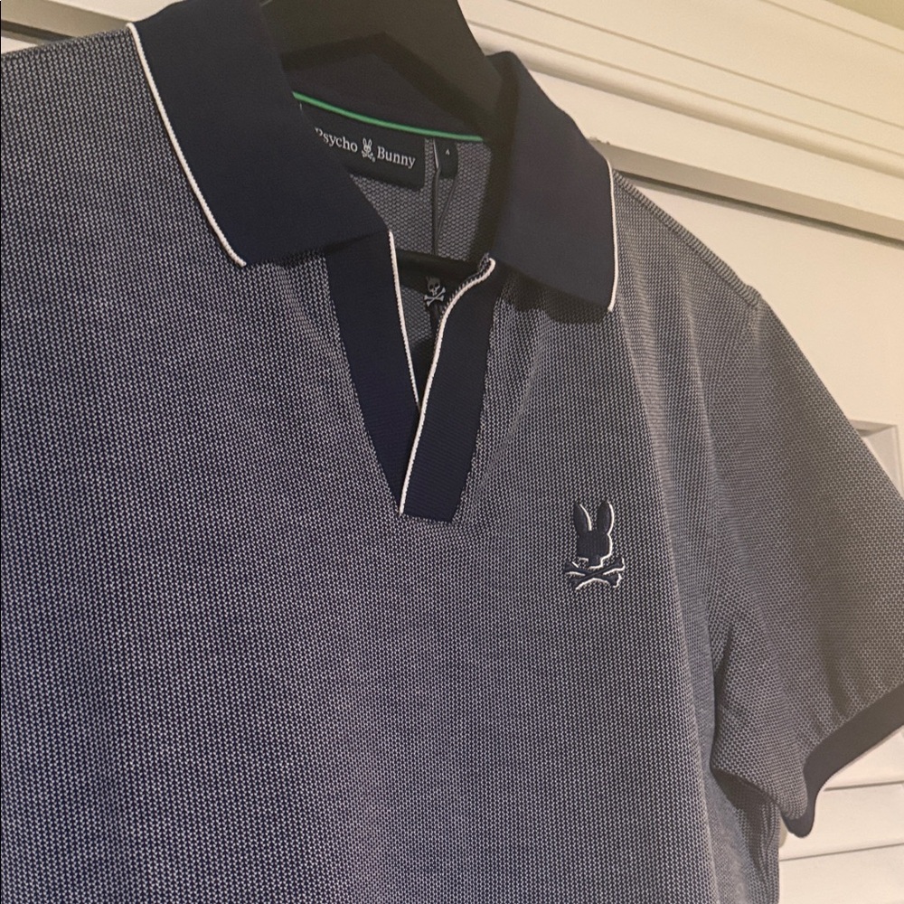PSYCHO BUNNY | warsaw jacquard pique polo - Picture 4 of 9